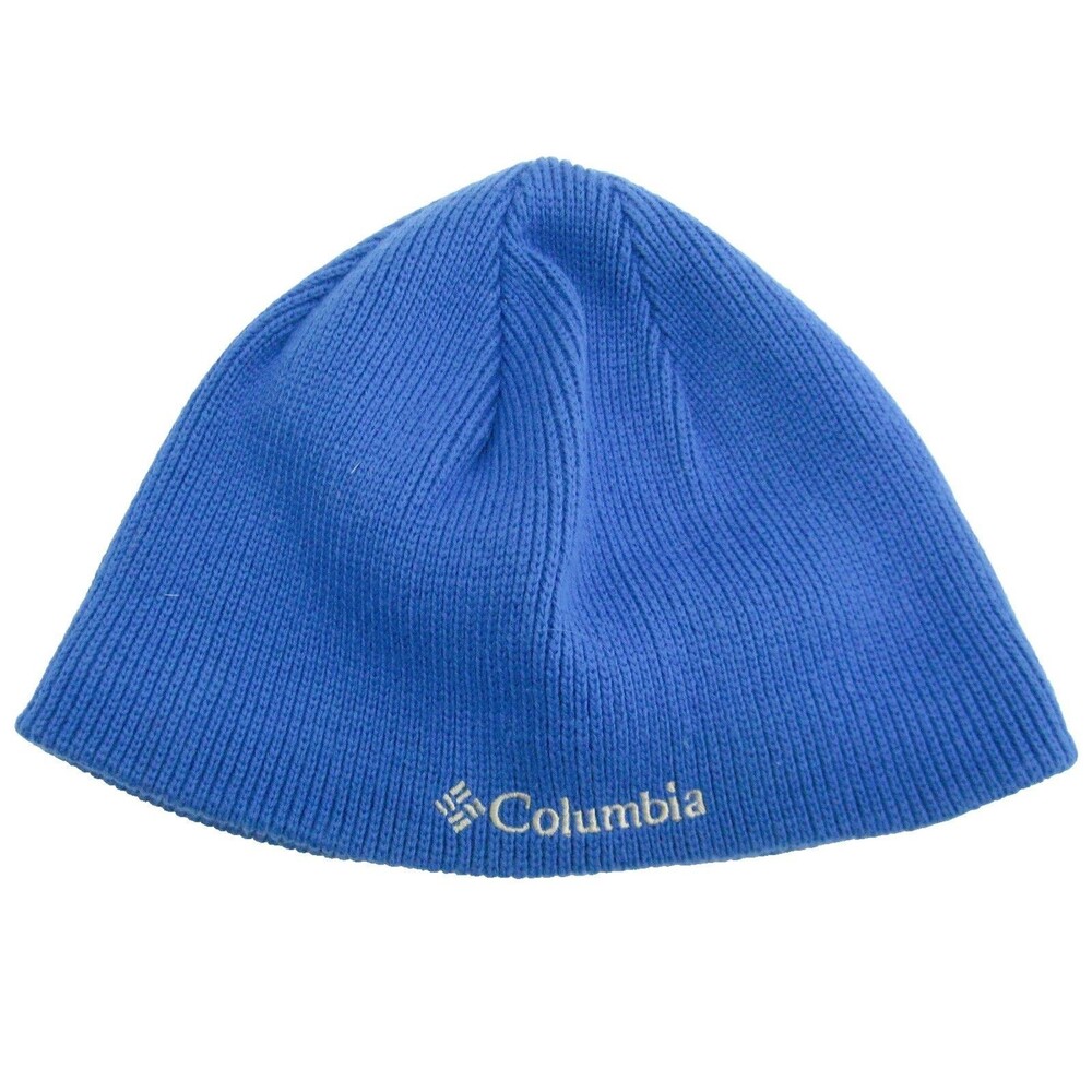 COLUMBIA Blue Knit Beanie Cap Thermal Hat (Men's Women's One Size) Winter Ski